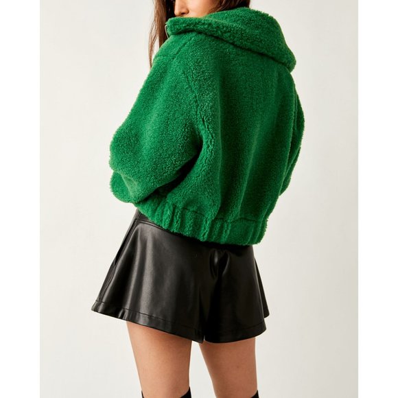 FREE PEOPLE Get Cozy Teddy Jacket / Rolling Hills - Picture 3 of 16